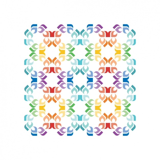 Modern geometric embroidery design